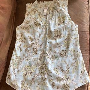 Vintage Bass & Co sleeveless top. Super cute light blue cotton. Size medium.